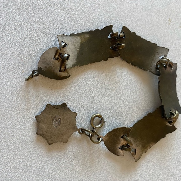 Sterling Silver Spanish Symbols artifacts historical bracelet - Picture 4 of 8